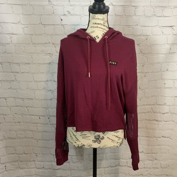 Pink Victoria’s Secret Cropped Sweatshirt Small - Picture 1 of 7